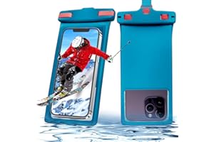 Lucrave wasserdichte Handyhülle Handytaschen, IPX8 Unterwasser Wasserfeste Hülle Bag bis 7 Zoll, Waterproof Phone Case Kompatibel mit iPhone 16 15 14 13 12 11 Pro Max Samsung S22 S23 Blau