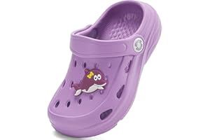 JUJIAOSO Kid's Unsiex Garden Shoes Slip on Sandals Cute Cartoon Slides Clogs