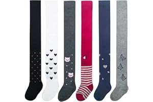 MRCC 6er Pack Mädchen Kinder Strickstrumpfhose Baby Strumpfhose feingestrickt baumwolle 13333