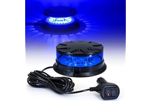 Dinfu Gyrophare de voiture à pied magnétique Gyrophare à LED 12v avec câble et 3 mètres pour camion