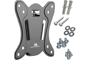 ‎MACLEAN Maclean MC-715N uchwyt ścienny do telewizora OLED QLED LCD monitor plazmowy uchwyt TV uchwyt do telewizora od 13" do 27" VESA 75 x 75, 100 x 100 cm, obciążenie do 25 kg, bardzo smukła konstrukcja