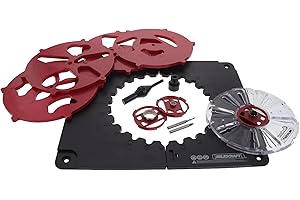 Milescraft 1207 Design/Inlay Kit - Router Template Jig, Black and Red, Small