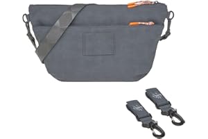 LÄSSIG Organizzatore per passeggini Borsa a tracolla per passeggini con attacco per passeggini/ Buggy Bum Bag antracite