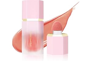 ANGIVLGA Liquid Blush Makeup, Soft Cream blushers for cheeks make up, Lightweight Breathable Feel Moisturizing cream blusher,Natural-Looking Color Tint Liquid Facial Blush women&Girl Beauty (rose)