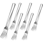 Kucensi - Set of 6 Modern Stainless Steel Table Forks 20.5cm Ideal for Home, Restaurant, Hotel, Wedding, Party, Dishwasher