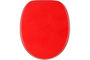Sanilo Deska sedesowa wolnoopadająca czerwona | wysokiej jakości powierzchnia | łatwy montaż | stabilne zawiasy A174443
