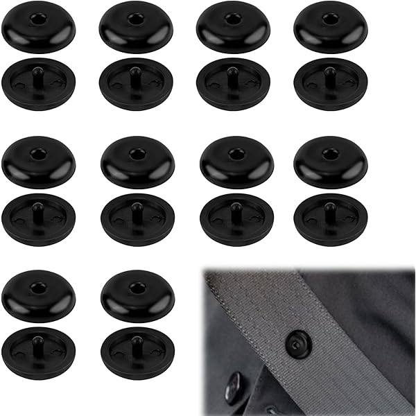 LEEQ Pulsanti Per Cinture Di Sicurezza - 15 Set Grigi Con Punteruolo Legno - Foto 9