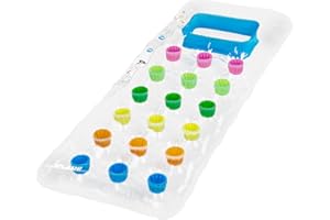 Hillington Summer Sun Inflatable 18 Pocket Fashion Sun Lounger (Clear)