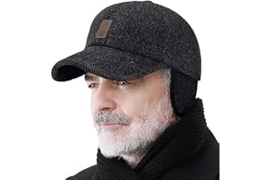 LUCKKY Winter-Baseballmütze mit Ohrenschützern, Winter Baseball Cap with Ear Muffs,Winter-Cap für Herren, Baseball Cap mit Ohrenklappen, Winddicht Wintermütze Schirmmütze mit Ohrenschutz