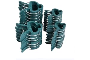 TIMESETL 100Stück Pflanzenclips Stabile Clips Pflanzenklammern, 2 Größe Gartenpflanze Clips wiederverwendbar für kleine & große Triebe Spaliere Rosenbögen Rankhilfen