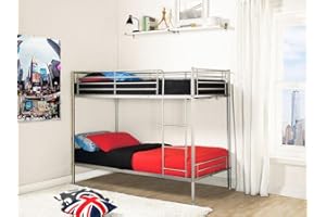 Vente-unique-Letto a castello 2 x 90 x 190 cm Argento - DUOTIS II