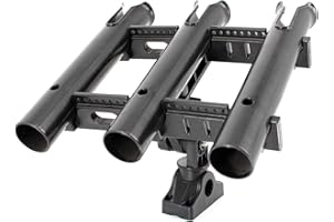 byhsports Fishing Boat Rods Holder with 360 Degree Rotation Mount Bracket, Fishing Rod Rack Holder for Boat Kayaks Canoe, Black