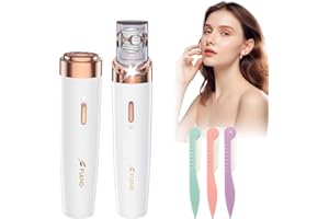 BUBBACARE Epilator for Women, Hair Removal Device for Women, 2 Replacement Heads, Epilator for Face, 2 in 1 Hair Removal Device, Painless Lady Shavers, for Lip, Mustache, Chin