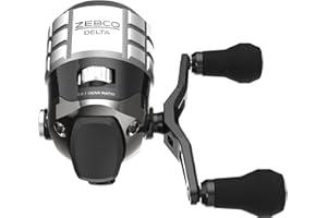 Zebco Delta Spincast Fishing Reel, 5 Bearings (4 Clutch), Instant Anti-Reverse with Dial-Adjustable Drag, All-Metal Gears
