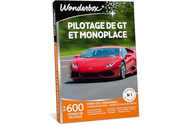 Wonderbox - Pilotage De GT Et Monoplace - Coffret Cadeau - Idée Cadeau Aventure