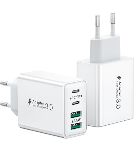 Caricatore USB P37 40W 6A Con 4 Porte – Ricarica Rapida QC 3.0 Per Samsung, Xiaomi, Huawei, IPhone E Altri