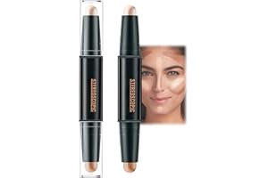 MEDIMAGIC 2-in-1 Contour & Highlighter Stick - Natural Makeup Contour Stick - Medium & Light Skin Tone, Smooth Sculpting Bronzer, Long Lasting, Waterproof