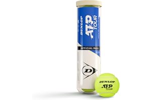 Dunlop tennisbollar ATP Tour | Officiell ATP-tourboll | ITF-godkänd | Premium gummikärna | Vävfilt