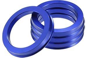 A ABSOPRO Anillos Centradores de Buje para Automóvil OD 73.1mm A ID 56.1mm Anillos Centradores de Buje Espaciador de Centro de Rueda de Aleación de Aluminio Azul (Juego de 4)