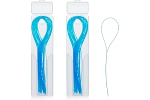 WLLHYF 100 pezzi infila filo interdentale filo interdentale multifunzionale per pulizia profonda per apparecchi ortodontici, ponti e impianti infila dentale (blu)