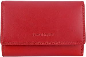 Laura Biagiotti Portafoglio Donna In Vera Pelle, Spazioso Con Scatola Regalo