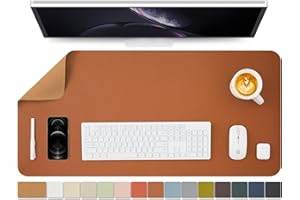HOMIEAZICOZI Korkowa mata na biurko, dwustronna, podkładka, do biura i domu, do uporządkowania biurka, na akcesoria, idealna duża podkładka pod mysz, brązowa, 90 x 43 cm