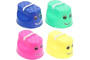 Toyvian Mini Stilts 4pcs Balancing Stilts for Kids,Bucket Plastic Walking for Balance and Coordination Indoor or Outdoor Play Equipment Toys (Mixed Color) Sport Day Kit