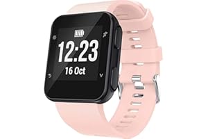 Shieranlee Compatible con Forerunner 35,Suave Silicona de Ajustable Deportiva Pulsera de Reemplazo Compatible para Garmin Forerunner 35 Smart Watch, Fit 5.11-9.05 Inch (130mm-230mm) Wrist