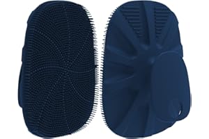 HieerBus Spazzola per Corpo in Silicone Spazzola per Doccia per Uomo Donna Esfoliazione Delicata, Pulizia Profonda e Massaggio, Cura della Pelle Sensibile, Igienica e Durevole, 1 confezione, blu scuro