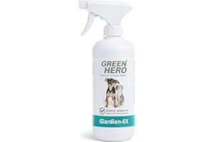 Green Hero Giardien EX Desinfektionsmittel Spray für Hund & Katze 500ml | Hochwirksam gegen Giardien, Bakterien, Viren & Pilzen | Dermatologisch getestet zur Desinfektion von Tieren und Umgebung