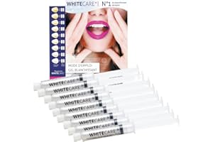 Gels blanchiment dentaire professionnel Whitecare - 10 seringues x 10 ml - Normes françaises - Efficace, rapide et sans danger
