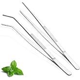 Berglander Kitchen Tongs 2 Pack, 12 Inch Stainless Steel Extra Long Kitchen Tongs Heavy Duty Kitchen Tongs for Chef Serving F