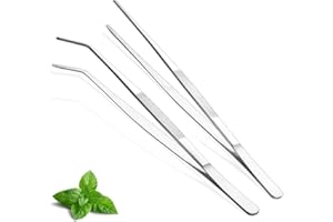 Berglander Pinzas de cocina, 2 unidades, pinzas de cocina extralargas de acero inoxidable de 12 pulgadas, pinzas de cocina resistentes para chef, servir alimentos, parrilla, culinario, pasta, ensalada