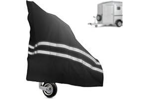 HENGRONGSHEN Deichselabdeckung Pferdeanhänger Deichselhaube Pferdeanhänger Zubehör, 600D UV-beständig Wasserdicht mit Reflektorstreifen, Deichselabdeckung Verdickt Groß für alle Arten von Pferdeanhängern