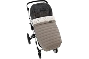 Saco Silla de Paseo Universal Rosy Fuentes- Saco Carrito Bebé - Funda de silla de paseo - Equipado para ser Ajustado perfectamente -Gris claro