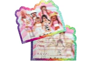 simyron Theme Invitations Cards, Kids Party Invitations Cards, 50Pcs Paper Party Invitations & Birthday Cards for Children Boys Girls Birthday Party Celebrations