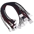 YIXISI 10 PCS JST-XH 6S LiPo Battery Balance Charger Extension Wire Cable, JST Plug Connector 300mm, Balance Charging Extension Wire Cable Lead Adapter for RC Drone DIY
