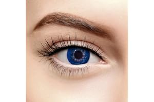 Chromaview Lentilles de Contact Colorées Naturelles Bleues Deux Tons (Journalières) - Sans Correction