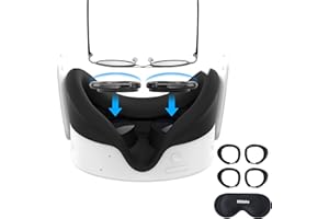 RCSTYLE Hibloks Protector de Lentes para Meta/Oculus Quest 3S, Previene Miopía y Protección contra Rayones con Anillo Antirayones de Silicón