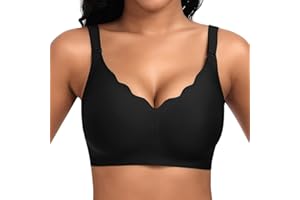 Jiuday BH Damen ohne Bügel Große Brüste Nahtloser Push Up BH Soft Bequemer Seamless Bra T Shirt Bügelloser Gepolstert Klassische Bralette