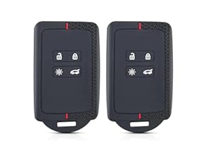 2PCS Juttzzei Renault Car Key Cover for Renault Clio Megane Koleos Kadjar Kangoo Twingo Talisman Captur Espace Dacia Duster Key Fob Cover, TPU Silicone Renault Clio Key Cover - 4 bottons(Red-line)