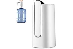MIRTIKA Dispensador de Agua Plegable Especial para Bidones Grandes, Grifo Eléctrico para Garrafas de Agua Mineral Grandes, Dispensador de Agua para Bidones (Blanco)