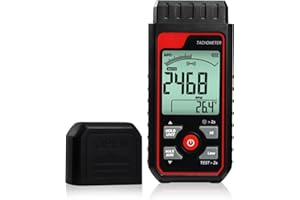DANOPLUS Digitaler Tachometer, Lasersensor, berührungslos, Drehzahlmesser, Bereich von 2,5 bis 99999 U/min, hohe Genauigkeit, mit Alarmfunktion, Hintergrundbeleuchtung, analoge Balkenskala
