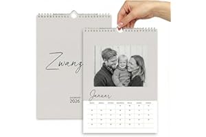 ‎HEAVEN+PAPER heaven+paper DIY Photo Calendar 2025 – Premium A4 Annual Calendar Pastel (Personalised Gift Idea), DIY Craft Calendar with Your Own Photos and Give Memories