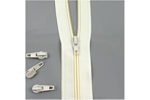 BEADS4CRAFTS 20 Extra Zip Sliders for No.3 Continuous ZIPS*26 Colours* Zipper FASTENINGS ONLY! (Cream H103)