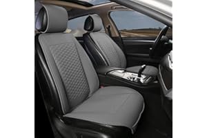Black Panther Funda Asiento Coche Delantero, Protector Asiento Coche, Fundas Asientos Coche Compatible con 95% de automóviles (2 Piezas Gris)