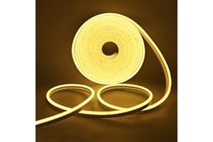 N/C Wisada LED striscia luminosa,120 LEDs/M striscia flessibile neon,2m/6.56ft luce neon impermeabile USB,adatto per illuminazione interna ed esterna [bianco caldo｜escluso adattatore di alimentazione]