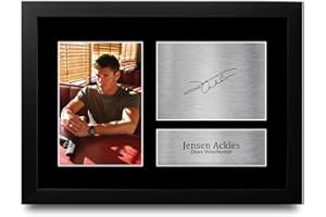 HWC Trading FR A4 Jensen Ackles Supernatural Cadeaux Imprimé Signé Autographe Photo pour les fans d’émissions de télévision - A4 Encadré