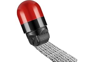 DASHUAIGE Identity Protection Roller Stamp Wide Rolling Theft Identity Prevention Stamp for Secure Confidential ID Blackout Security, Anti Theft and Privacy Safety (Red)