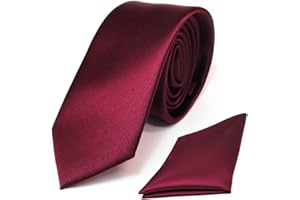 TigerTie - schmale Kinderkrawatte mit Einstecktuch in unicolor oder gemustert - Jungenkrawatte zum selberbinden